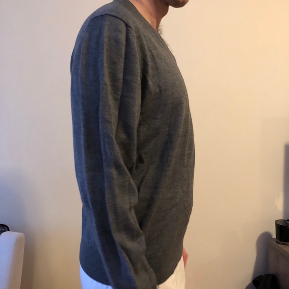 NEW Thomas pink wool sweater XL grey - Picture 3 of 7